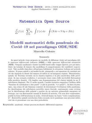 cover image of Modelli matematici della pandemia da Covid&#8211;19 nel paradigmga ODE/SDE